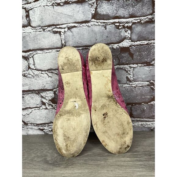 Osvaldo Pericoli Pink Leather Spots VTG Designer Ballet Flats Women 7M US/37.5EU - Picture 10 of 16